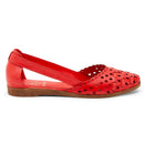 Ballerina traforata in pelle