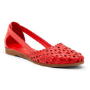 Ballerina traforata in pelle