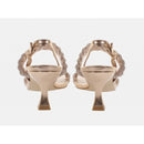 Sandali gioiello tacco intrecciati strass