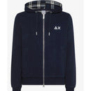 Sun 68 hood zip contrast cotton