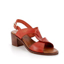 Sandali con tacco in pelle da donna