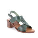 Sandali con tacco in pelle da donna