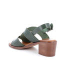 Sandali con tacco in pelle da donna