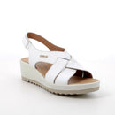 Sandali con zeppa in pelle da donna