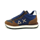 Sneaker mid top tom 2.0 in nylon e suede navy blue