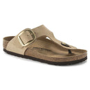 Gizeh big buckle sandcastle, nubuck leather