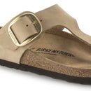 Gizeh big buckle sandcastle, nubuck leather