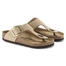 Gizeh big buckle sandcastle, nubuck leather
