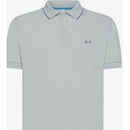 Sun 68 polo small stripes on collar s/s