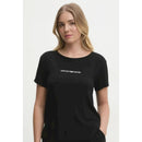 Armani maglia viscosa morbida scritta piccola brillantini
