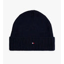 Tommy hilfiger berretto con cashmere e bandierina ricamata