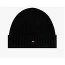 Tommy hilfiger berretto con cashmere e bandierina ricamata