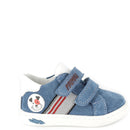 Scarpa in pelle da bambino bluette