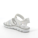 Sandalo da bambina bianco-argento