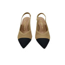 Chanel in tessuto con puynta nera t.7