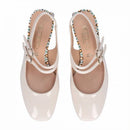 Slingback in vernice con tacco