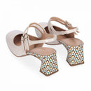 Slingback in vernice con tacco