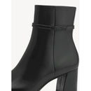 Stivaletto in pelle con cinturino