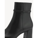 Stivaletto in pelle con cinturino