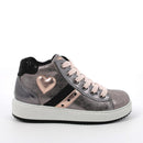 Sneakers da bambina grigio metal