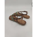 Sandalo infradito con bicolore sottopiede in memory e f.do gomma