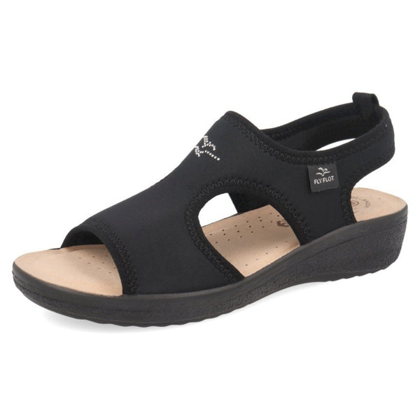 Sandalo da donna in microfibra elastica