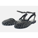 Ballerine cinturini cristalli satin