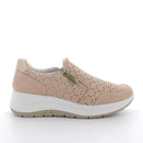 Slip on con zeppa da donna con zip