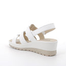 Sandali con zeppa in pelle da donna