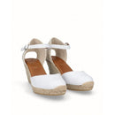 Espadrillas con zeppa iuta crosta di pelle