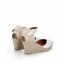Espadrillas con zeppa iuta crosta di pelle