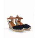 Espadrillas con zeppa iuta crosta di pelle