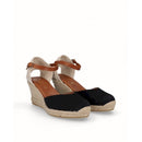 Espadrillas con zeppa iuta crosta di pelle