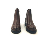 Mosca chelsea in pelle f.do carroarmato con cerniera