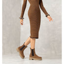 Nero giardini stivaletti chelsea donna in pelle