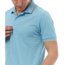 Sun 68 polo small stripe on collar