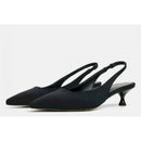 Sling back in tessuto