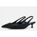 Sling back in tessuto