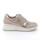 Scarpe con zeppa in pelle da donna