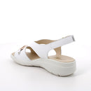 Sandali con zeppa in pelle da donna