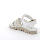 Sandalo da bambina bianco-argento