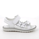 Sandali da bambina bianco con strap
