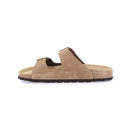 Ciabatta sara doppia fibbia in camoscio