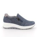 Slip on con zeppa da donna con zip