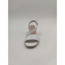 Sandalo con tacco in pelle