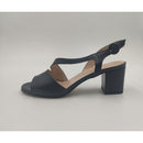 Sandalo con tacco in pelle