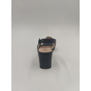 Sandalo con tacco in pelle