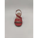 Sandalo con tacco in pelle