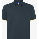 Sun 68 polo small stripe on collar