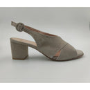 Sandalo con tacco in pelle scam.incr.